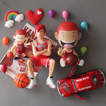 Slam dunk master refrigerator sticker Cartoon 3D lenticular magnet Sakuragi flower Road flow Chuan Feng doll magnet Home decoration