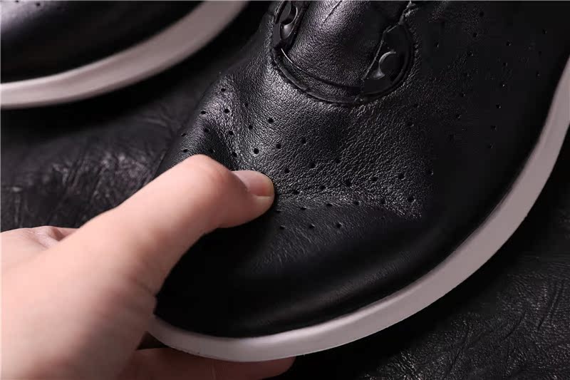 Giày này thực sự là một con bò! Da siêu nhẹ hấp thụ sốc nam kinh doanh giày da thấp giày thường giày thể thao - Giày thấp giày sneaker nike
