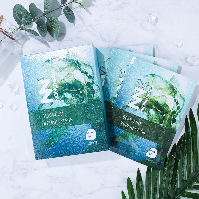 Thailand NNK seaweed repair mask for women after sun repair moisturizing moisturizing moisturizing tender and smooth skin 10 pieces box