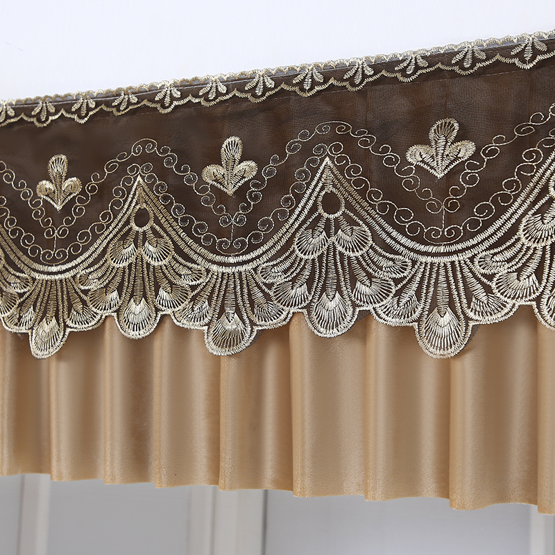 High-End Curtain Head Lace with Exquisite Floral Embroidery, Skirt Hem, Handmade Curtain Partition, Door Curtain Hem
