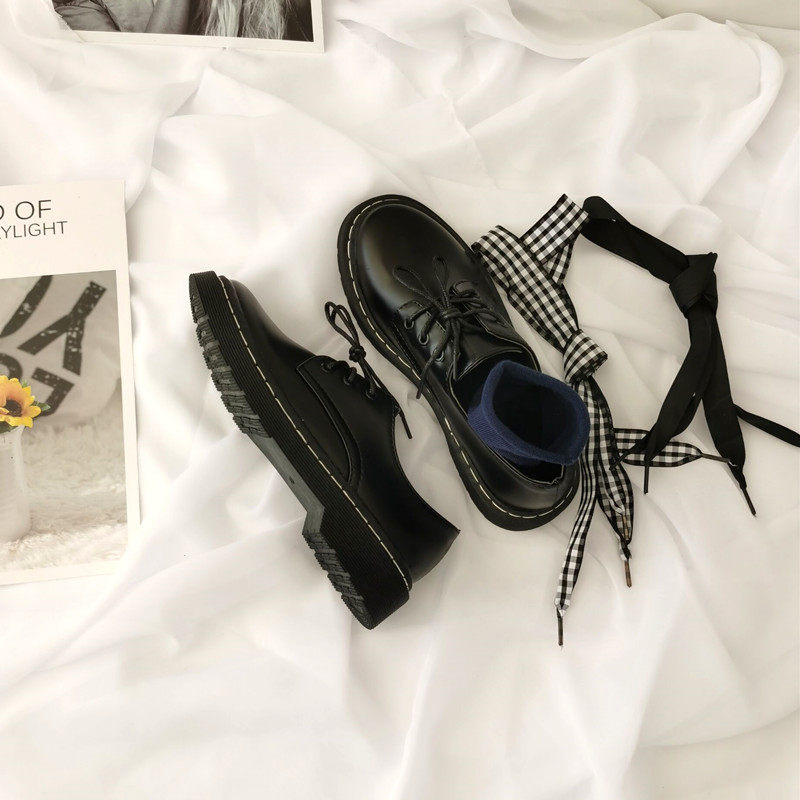 Japanese small leather shoes women's summer thin students Korean version of the wild retro British black jk uniform single shoes ins tide