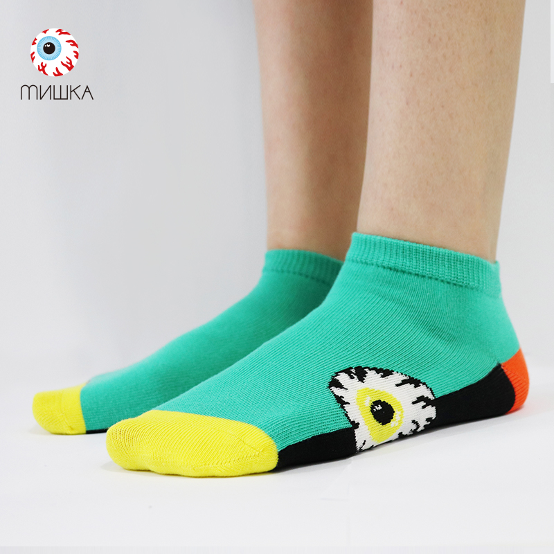 Mishka big eyeball tide brand hit color eyeball socks men and women with the same socks socks mishka couple socks tide