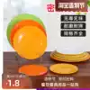 Melamine plate Color round flat plate Clinker imitation porcelain plate Snack plate Commercial bone plate Dumpling plate Fast food plate