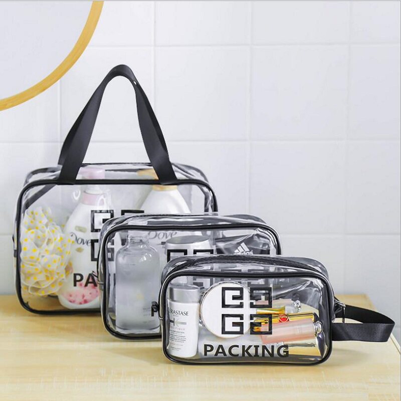 Net Red Waterproof Makeup Bag Woman Hand Portable Small Number Carry-on Bag Large Capacity Travel Cosmetics Cashier Bag