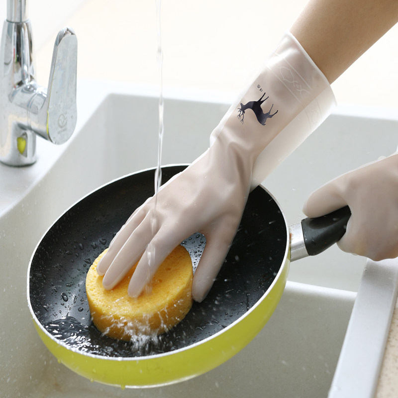 Thickened rubber tendon latex gloves labor insurance work wear-resistant waterproof non-slip rubber plastic dishwashing durable housework