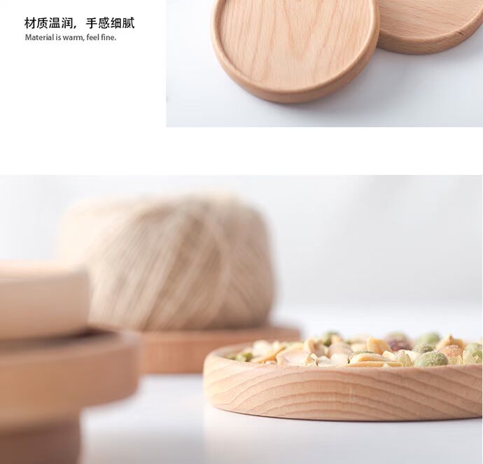 Nhật Bản sáng tạo gỗ rắn tròn gỗ sồi coaster Không sơn không sáp đơn giản nước coaster hộ gia đình cốc mat mat coaster gỗ bình đựng nước thủy tinh
