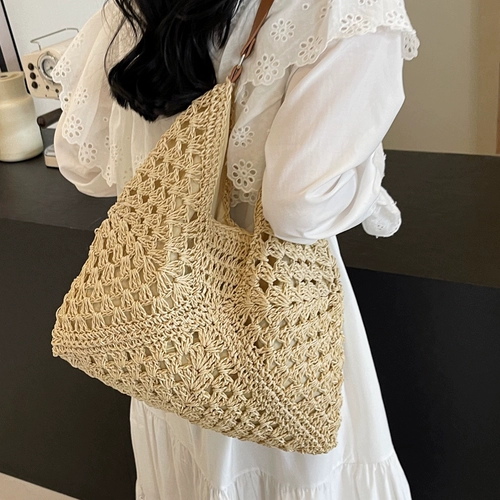 Атмосферная сумка через плечо, соломенная сумка на одно плечо, популярно в интернете