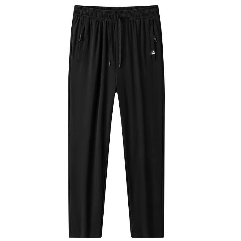 Silk elastic summer quick dry casual trousers, plus size