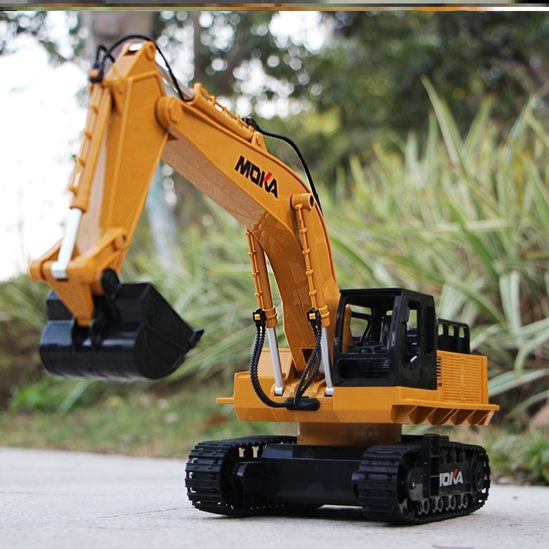 Children's excavator new children's electric with remote control toy engineering car mechanical boy 2021 large