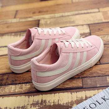 2024 Spring New Striped Casual Shoes Korean Retro Board Shoes Distressed Canvas Shoes Street Photography Internet Celebrity Trendy Shoes Women