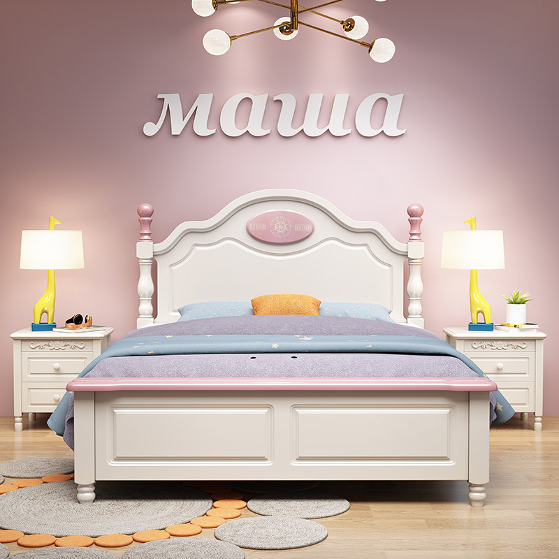 Teenager Solid Wood Children's Bed Boy 1 5 m Single Bed Girl Princess Bed 1 2 m Modern Minimalist Containing Bed