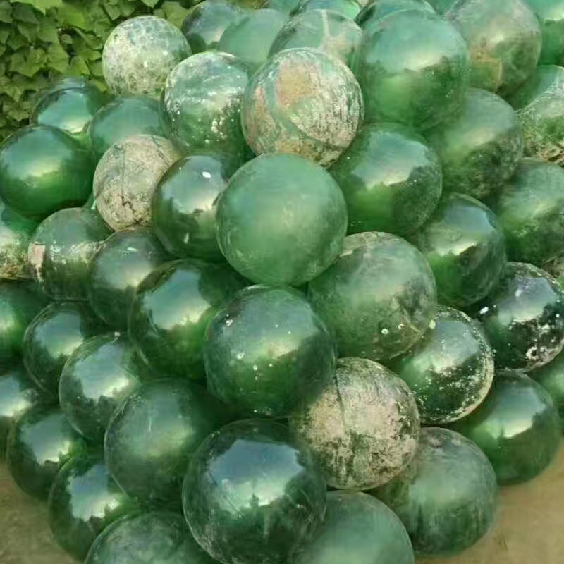 Nostalgia Old Objects Old Glass Ball Sea Drift Big Personality Creative Decorations Hotel Antique folk Decorative Pendulum-Taobao