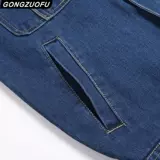 Осенний джинсовый износостойкий комбинезон, увеличенная толщина, защита от ожогов