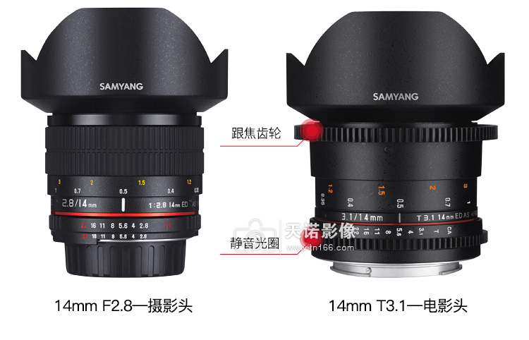 Hàn Quốc Samyang 14mm f2.8T3.1 siêu rộng ống kính góc SLR Canon Ni Kangbin được Sony Micro đơn E-mount - Máy ảnh SLR ống kính sony