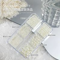 6 сетка полной круглой рисовой белой жемчужины