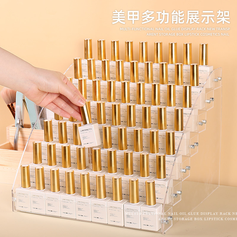 A must-have for nail art experts! transparent acrylic storage rack ...