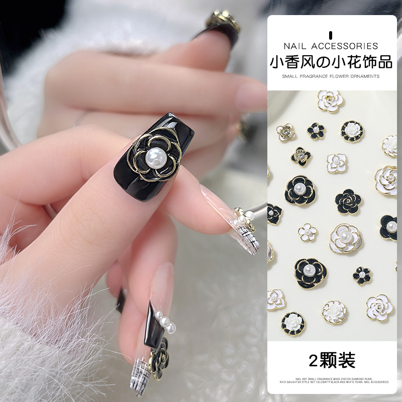 Nail Art Camellia Ornaments Alloy Rose Three-Dimensional Metal Mixed Dark Retro Baroque Direct Accessories New Style Nail Art Camellia Ornaments Alloy Rose Three-Dimensional Metal Mixed Dark Retro Baroque Direct Accessories New Style