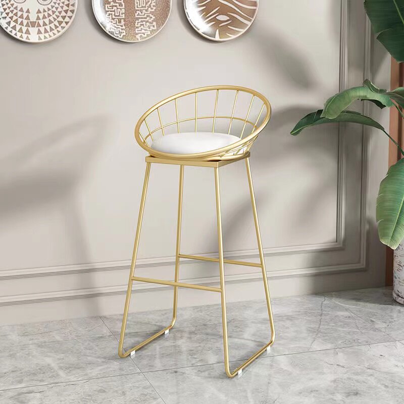 Light luxury bar chair home clear bar bar seat music dining bar high stool back chair bistro front desk chair