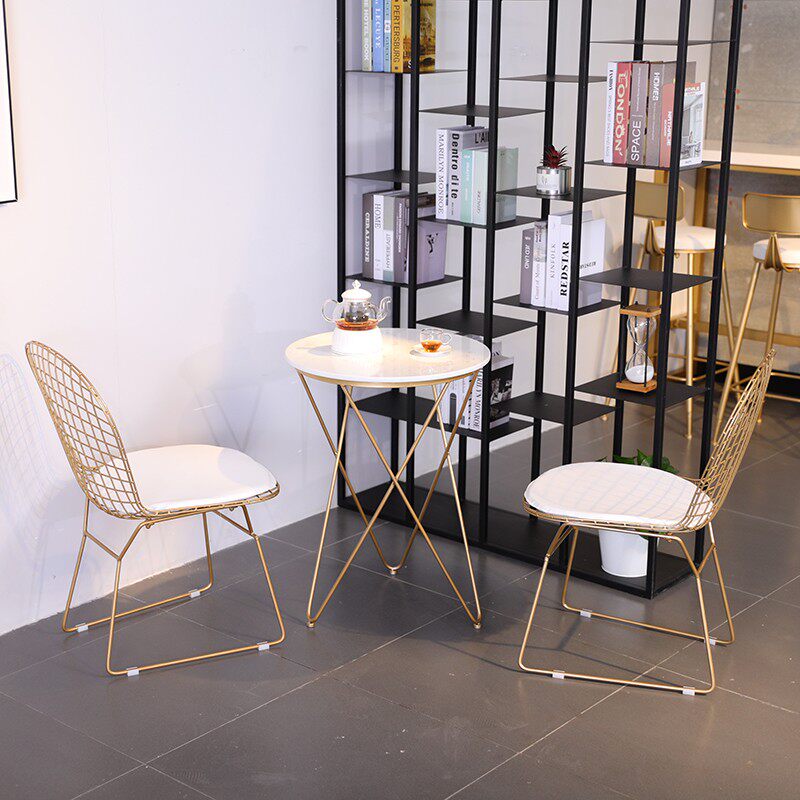 Nordic balcony table and chair negotiation cafe simple cake snack dessert milk tea shop dining table and chair combination by the window