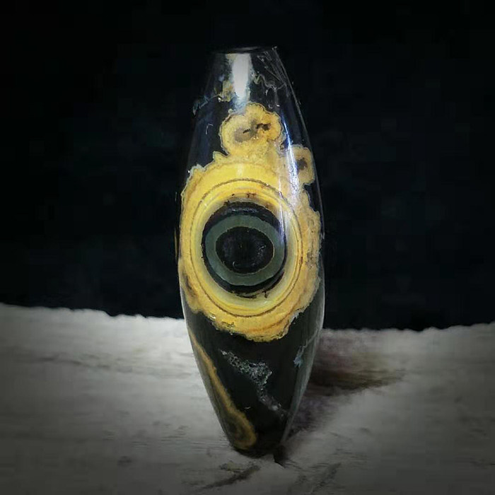 Pure natural nine-eye shale Meng Dzi bead collection