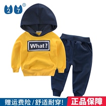 27kids Tide brand Cotton childrens clothing autumn new childrens sports suit boys two sets baby clothes autumn clothes
