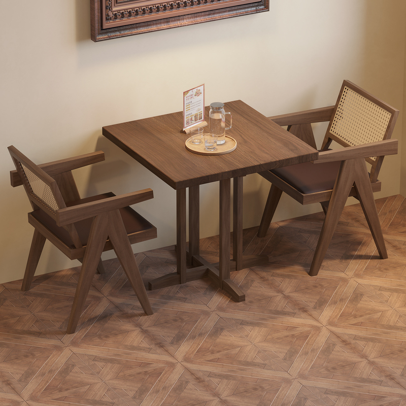 All Solid Wood Small Square Table, Popular for Milk Tea, Coffee, Guesthouses, Hotels, Canteens, Dining Tables, Restaurants, Commercial Table and Chair Set 1092 All Solid Wood Small Square Table, Popular for Milk Tea, Coffee, Guesthouses, Hotels, Canteens, Dining Tables, Restaurants, Commercial Table and Chair Set 1092