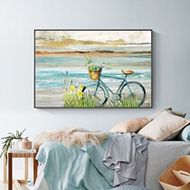 Original hand-painted oil painting Nordic B&B decorative painting living room sofa background wall mural modern landscape bedroom hanging painting