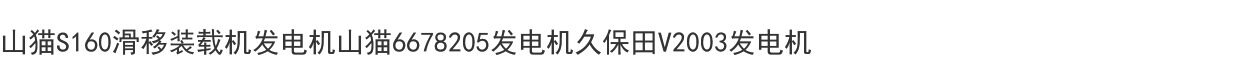 Погрузчики 山猫s160滑移装载机发电机山猫6678205发电机久保田v2003发电机 Bobcats