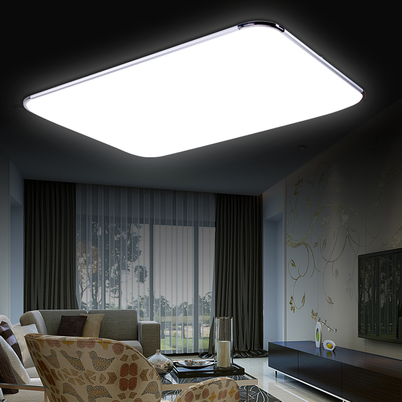 Ultra-thin LED ceiling lamp living room lamps rectangular bedroom study dining room no light source lampshade shell chassis
