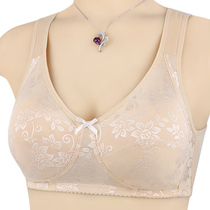 Middle-aged mother without steel ring large size bra middle-aged and elderly bra women cotton old comfortable cloth underwear thin summer