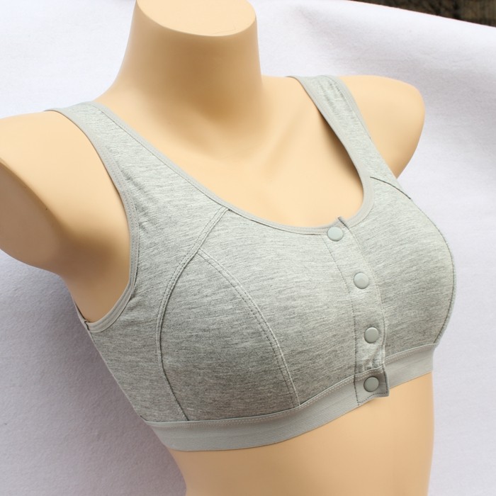 Breast Bra Cancer Postoperative Button No Steel Ring Full Cotton Exclusive Breast Bra Middle Aged Fake Breast Underwear Vest