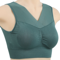 Mother underwear vest type female big breasts small bra middle-aged and elderly summer no steel ring gathered bra full cup