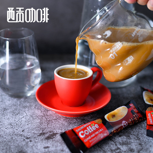 Vietnam Imported Saigon Coffee Powder in Bags, 1800g*2 Bags, Three-In-One Instant Black Coffee Original Flavor