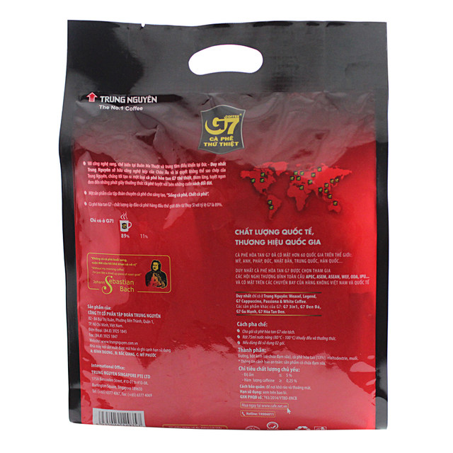 Whole Box of Authentic Imported Vietnamese G7 Coffee Trung Nguyen G7 3-in-1 Instant Powder 800g 10 Packs (50*16g)
