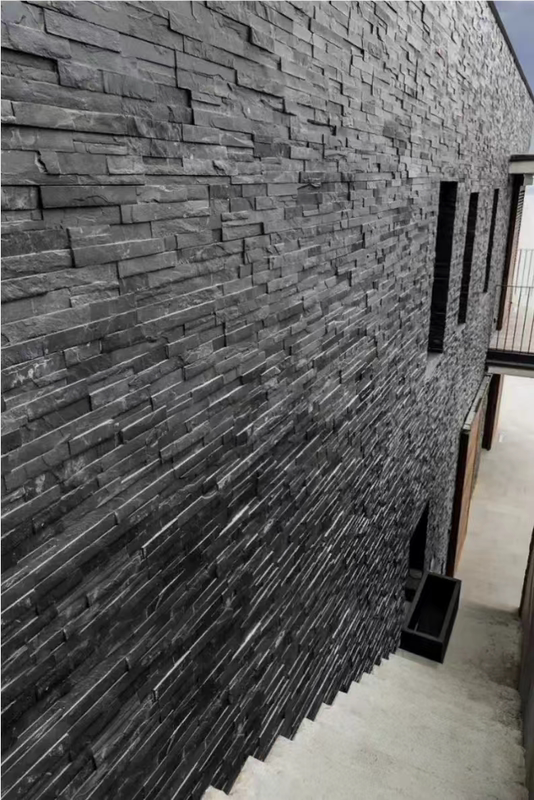 Natural Concave and Convex Cultural Stone Black Bluestone Board Tv Background Wall House Garden Courtyard Indoor Outdoor Wall Tiles