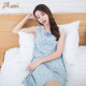 Dingguagua nightgown women's pure cotton summer pajamas skirt summer style 2024 new thin short-sleeved striped Dingguagua