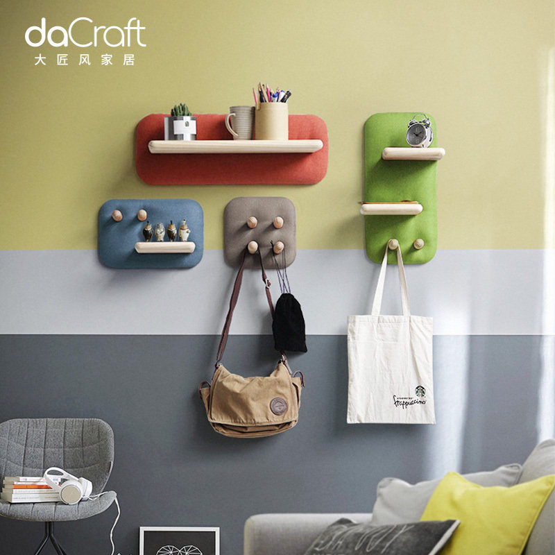Great Artisan Wind Nordic Ins Wall Shelf Personality Creative Room Adornment Soft Cloth Sofa Wall-mounted Shelf
