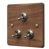 Креативная латунная антикварная световая панель из натурального дерева, ретро настенный переключатель для деревянных картин, в американском стиле