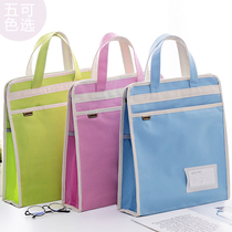 Primary school student book bag Canvas tutoring bag Secondary school student tutoring bag Hand-carried book bag Art bag Childrens color document bag