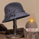 CalbouKimct winter hat women's fashionable mother's woolen hat winter middle-aged fisherman hat warm