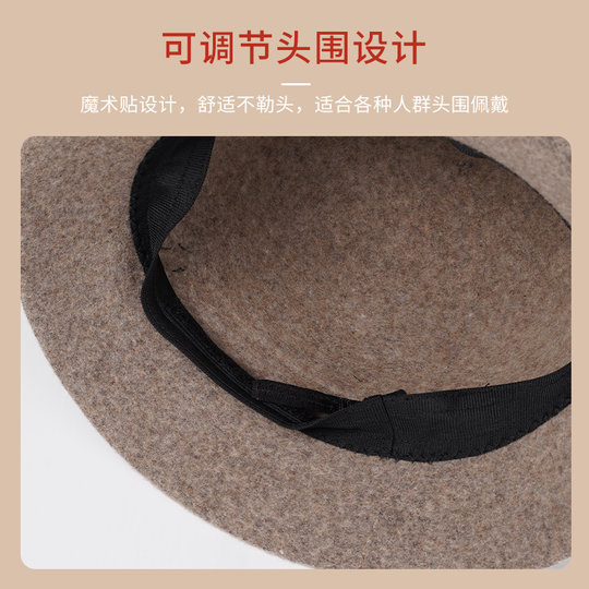 CalbouKimct winter hat women's fashionable mother's woolen hat winter middle-aged fisherman hat warm