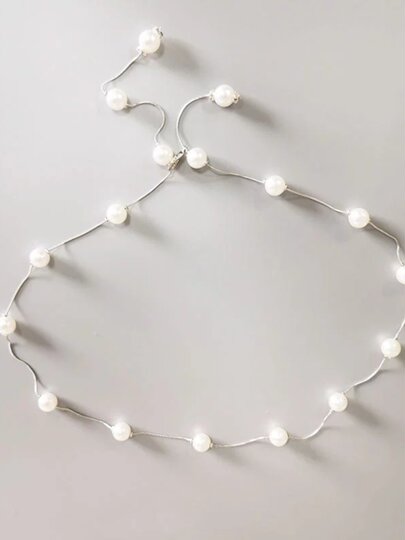 CalbouKimct pearl thin belt women's decorative dress waist chain accessories high-end small fragrance style with skirt