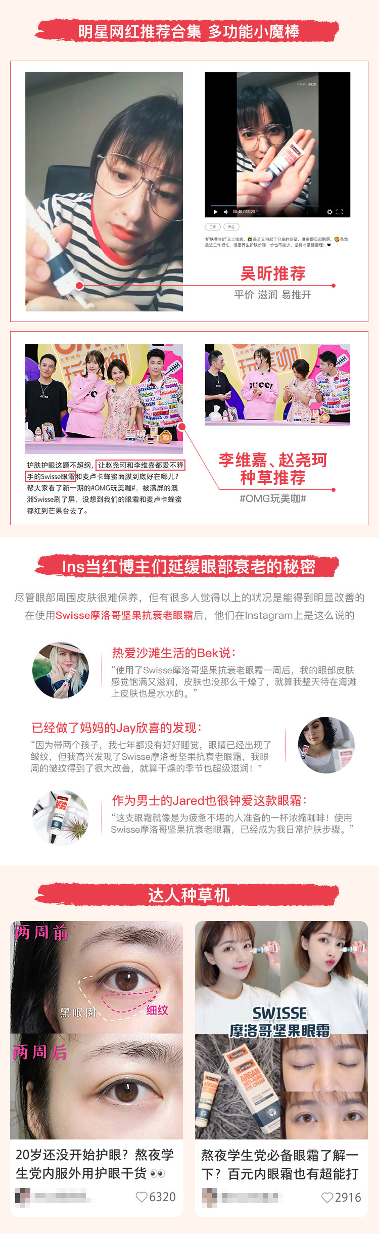 Swisse 摩洛哥坚果眼霜 15ml*2支 淡化黑眼圈 紧致抗皱 图1