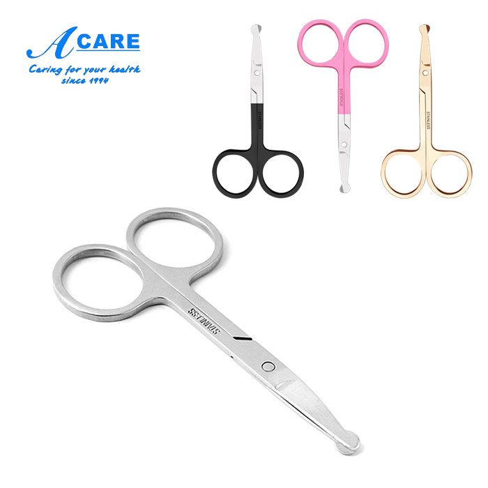Beauty Repair Brow Scissors Manual Makeup Round Head Small Shearer With Cut Nose Fur Moustache With Scissors Male Lady Portable