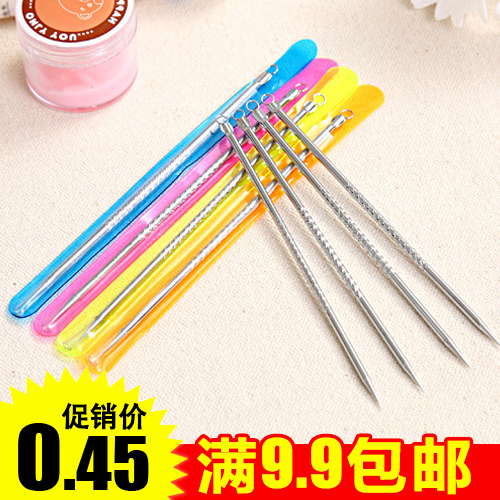 Double Head Stainless Steel Powder Lancet Dark Sore Needle Pick Youthful Pimple Stick Beauty Tool Black Head Needle Small Cosmetic Needle