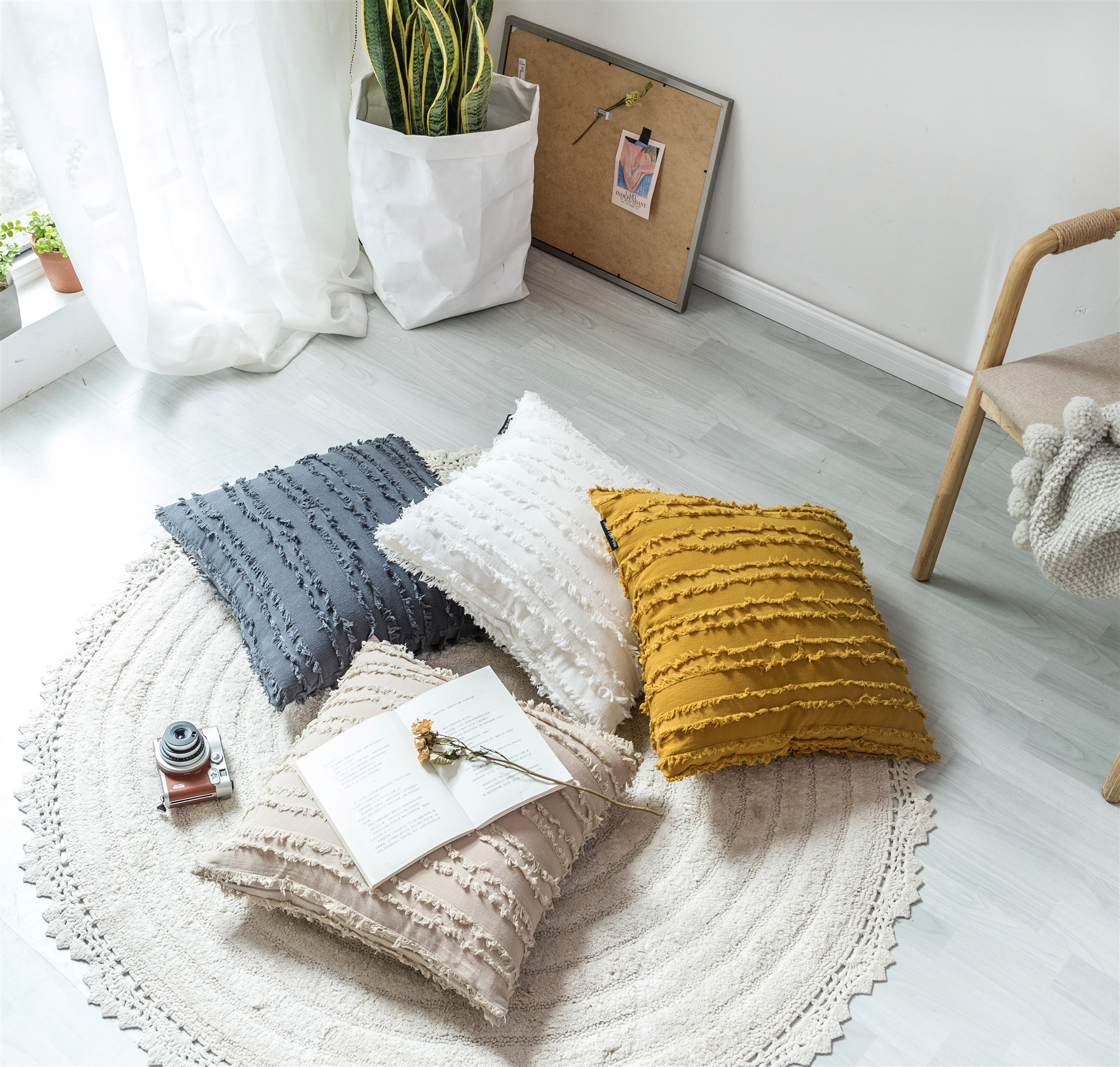 Bắc Âu ins gió bông gối gối phòng khách sofa giường ngủ đệm mô hình phòng bay cửa sổ trang trí gối - Trở lại đệm / Bolsters Chăn tiện ích