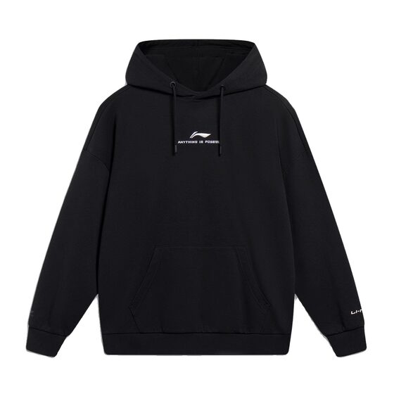 李宁卫衣春秋新款男女同款美式复古宽松连帽情侣休闲早春运动上衣