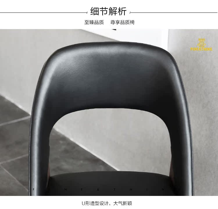Ý Milan thiết kế ghế giản dị tay vịn ghế ăn đơn hiện đại màu đen gỗ óc chó rắn đồ gỗ tùy chỉnh sopha giá rẻ