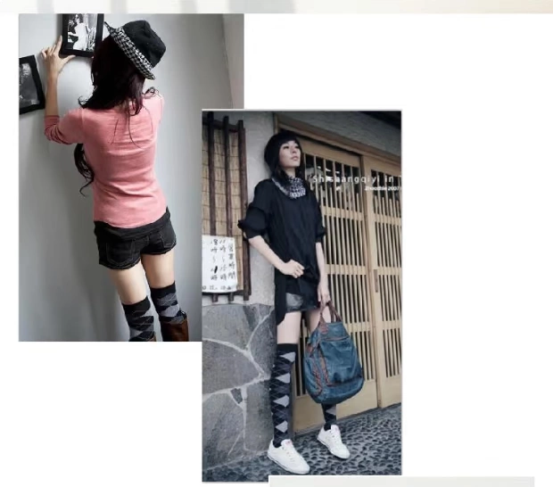 Thực tế mùa đông lạnh dày ống dài vớ cotton cookpipe định hình jacquard chất lượng cao vớ len dày Giày đi mưa dày