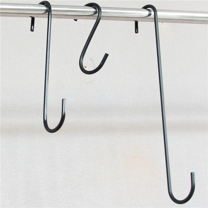 Clothing Shop S Hook Lengthen Clothes Hook Multi Size Black & White Baking Paint S Hook Clothing Items Hanger Racks